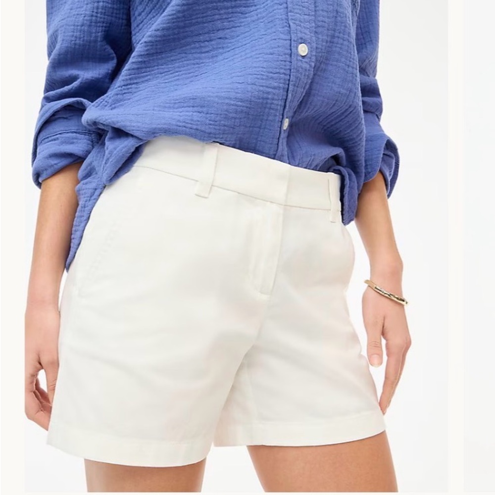 J. Crew NWT Women's White Shorts 5 inch inseam Size 8